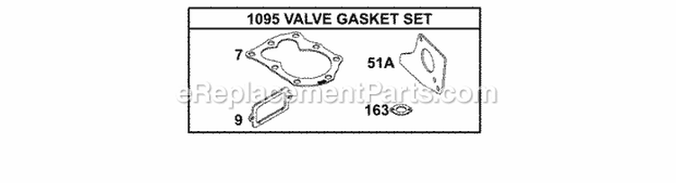 KitsGasket Sets-Valve Diagram and Parts List for 133202-0124-02  Briggs and Stratton Engine